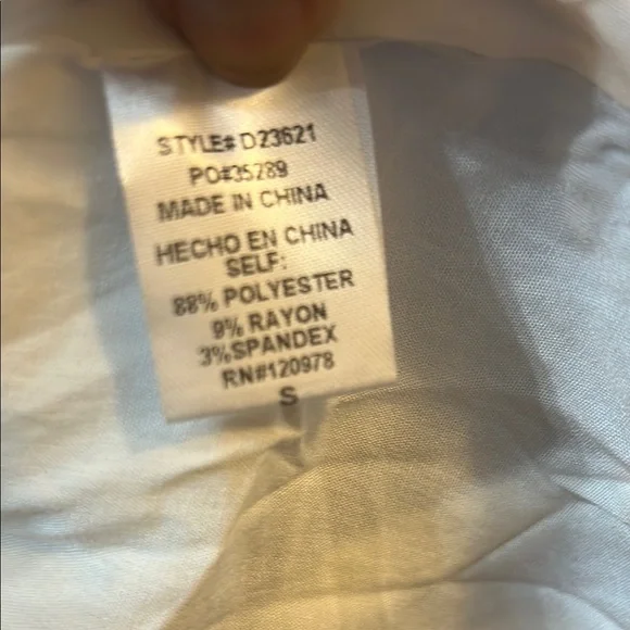 Entro Sky and White Striped V-Neck Dress w/o bows size small - Picture 5 of 5